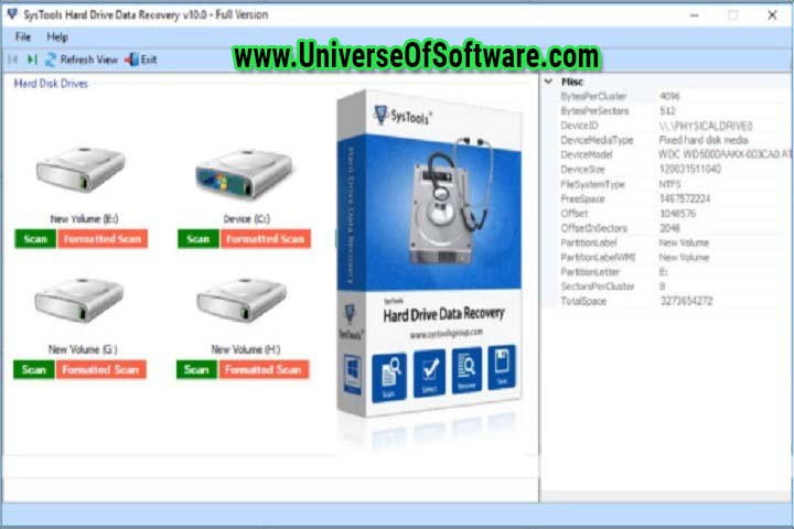 SysTools Hard Drive Data Viewer Pro v17.0.0.0 (x64) + Fix with keygen