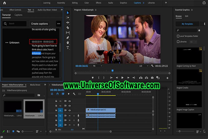 Adobe Speech to Text for Premiere Pro 2022 v10.0 Multilingual with key