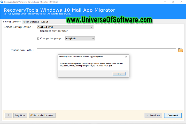 Recovery Tools Windows 10 Mail App Migrator with Keygen