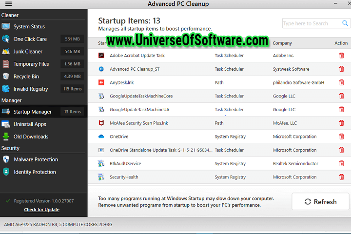 Advanced PC Cleanup v1.5.0.29124 with Key