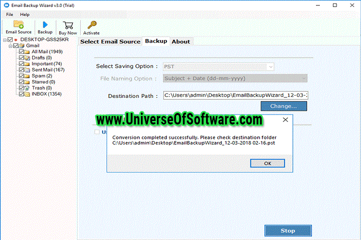 Email Backup Wizard 13.4 with Crack