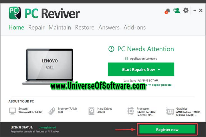 ReviverSoft PC Reviver v3.10.0.22