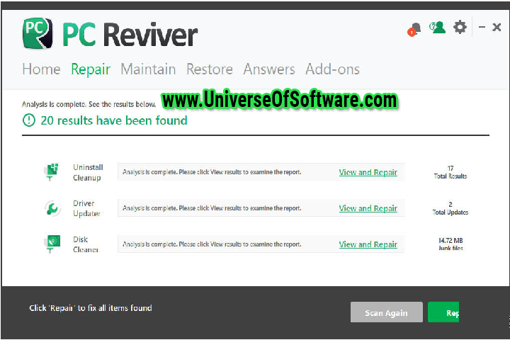 ReviverSoft PC Reviver v3.12.0.44 with Key