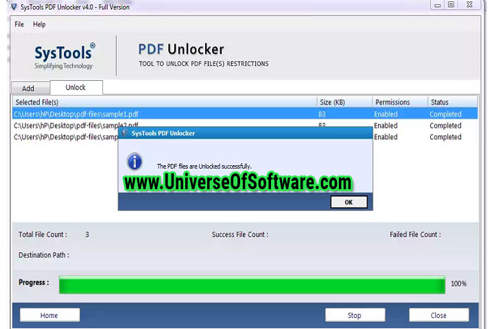 SysTools PDF Unlocker 5.0 (x64) with Crack