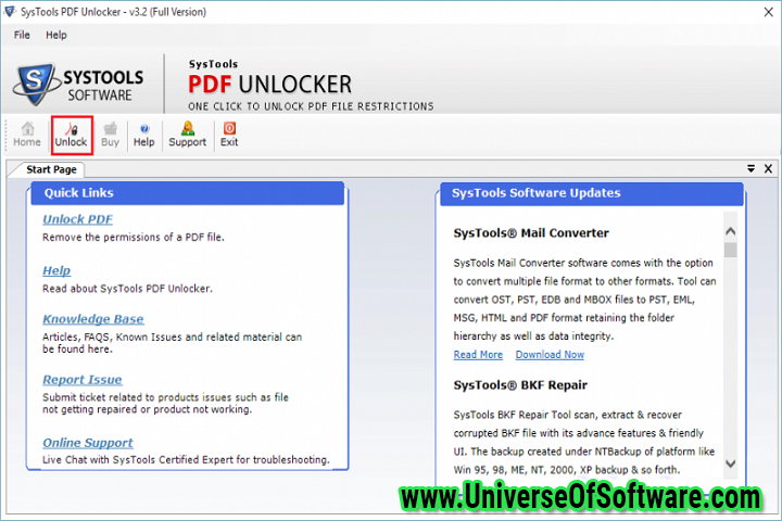 SysTools PDF Unlocker 5.0 (x64) with patch