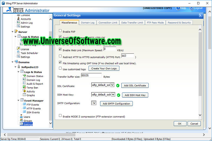 Wing FTP Server Corporate 7.1.1 with Patch