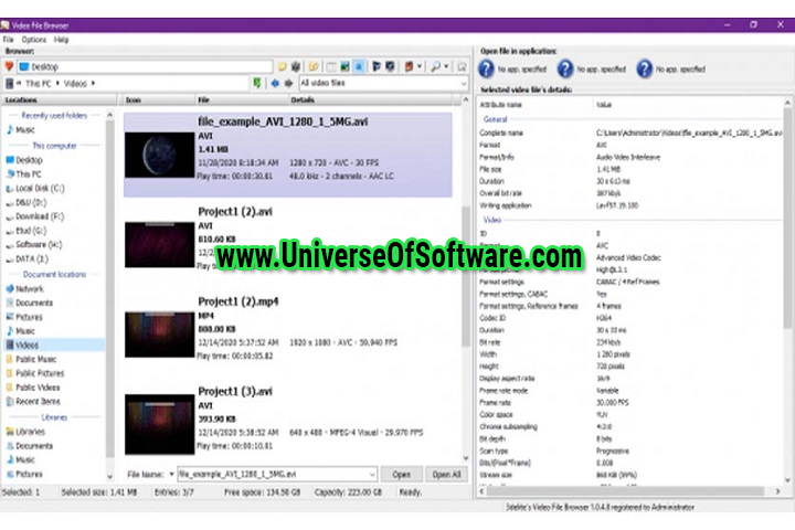 3delite_Video_File_Browser_1.0.15.20 with Crack