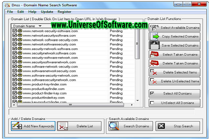 Domain Name Search Software 2.3.0 with Crack