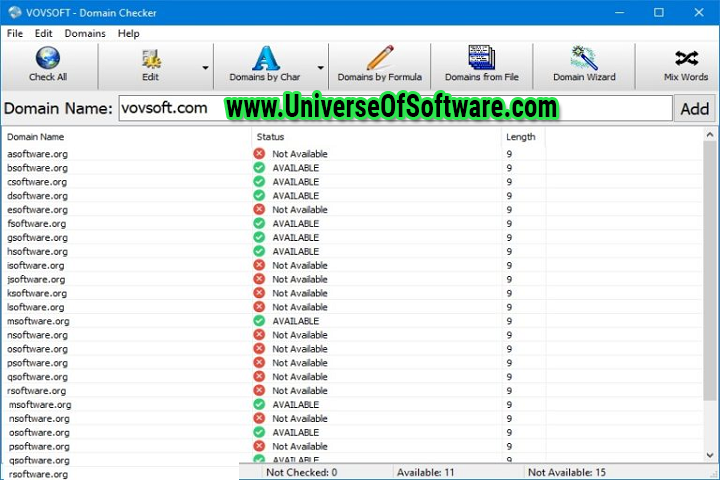 VovSoft Domain Checker 7.3.0 with Patch