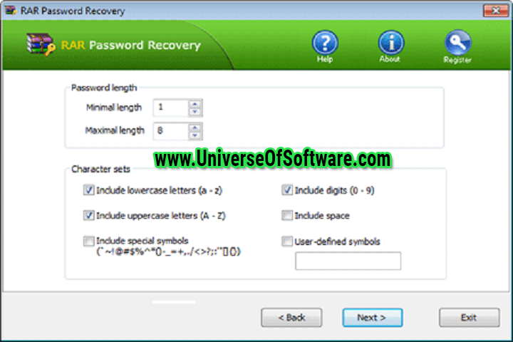 RAR Password Recovery with Key