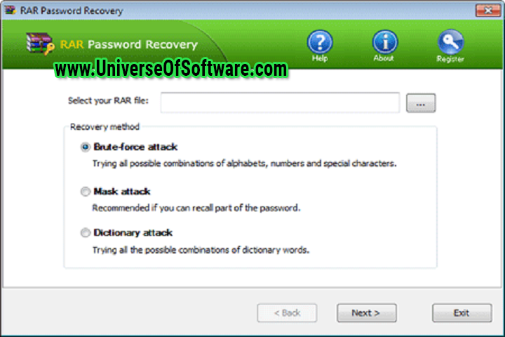 RAR Password Recovery with Patch