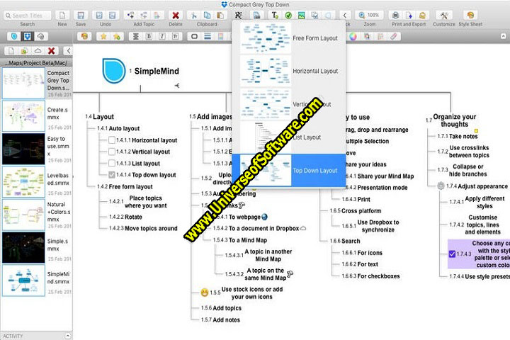 SimpleMind Pro 1.32.0 Build 6226 Free Download