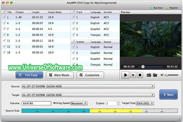 AnyMP4 DVD Copy 3.1.70 Free Download