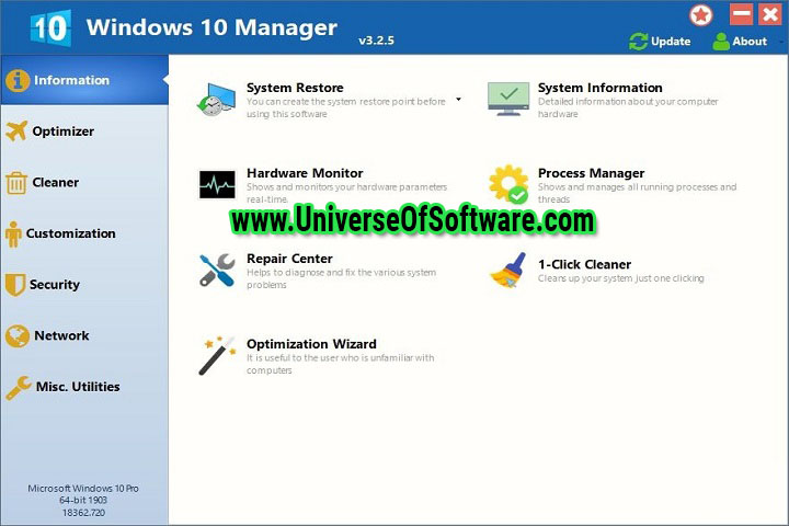 Yamicsoft Windows 10 Manager 3.7.4 with Crack