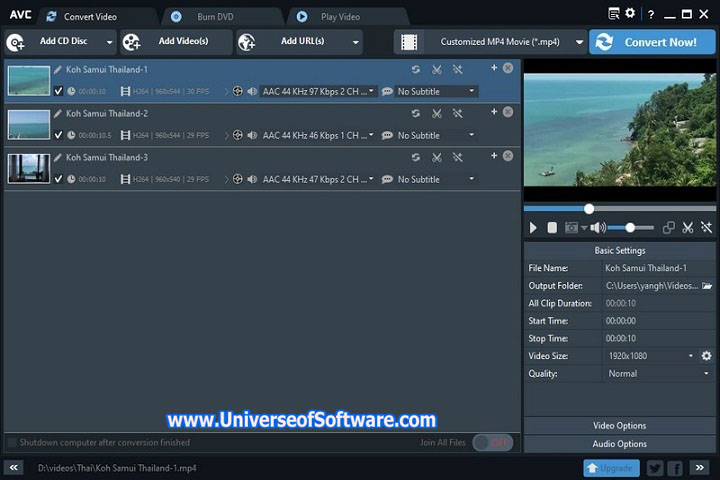 Any Video Converter Pro 7.1.7 PC Software