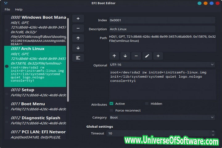 EFI Boot Editor v1.2.2 PC Software