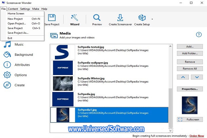 Screensaver Wonder 7.9.0.76 PC Software