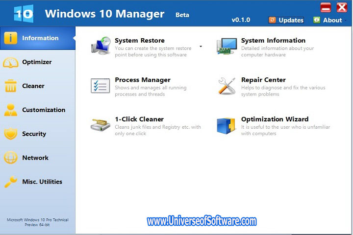 Window Manager 10.5.5 PC Software