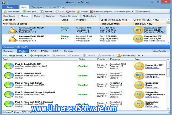 Awesome Miner 9.9.2 PC Software