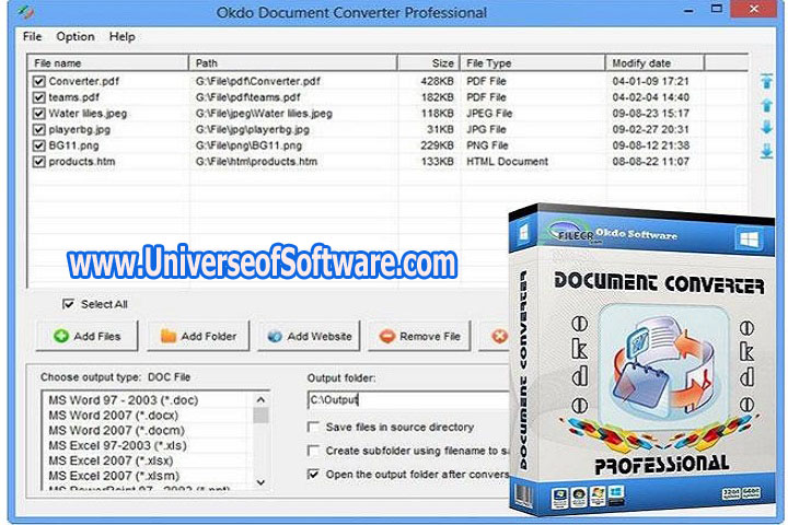 Okdo Document Converter Pro 6.0 PC Software