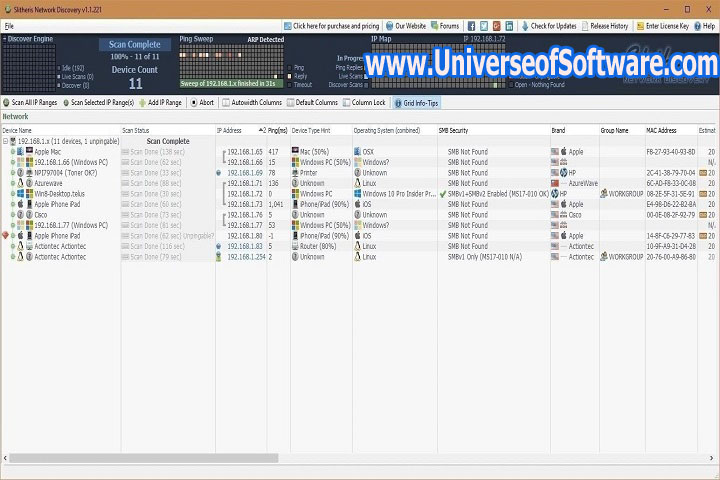 Slitheris Network Discovery Pro 1.1.312 PC Software