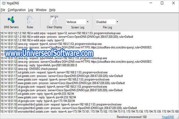 Yoga DNS Pro 1 PC Software